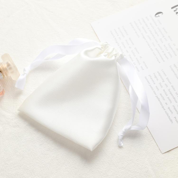 Faux Silk Satin Drawstring Bags Small Jewelry Pouches Reusable Gift Packing Bags