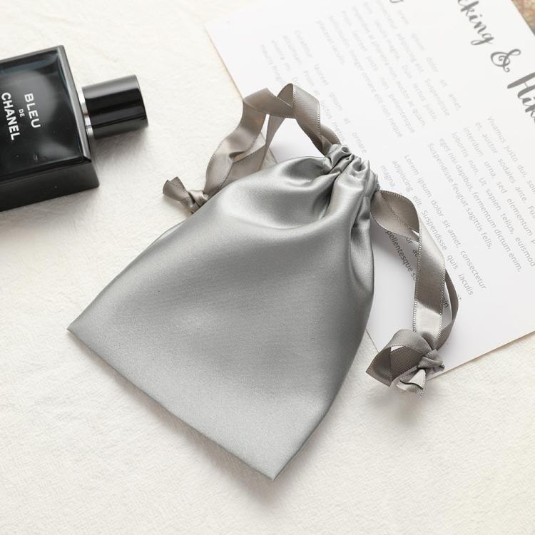 Faux Silk Satin Drawstring Bags Small Jewelry Pouches Reusable Gift Packing Bags