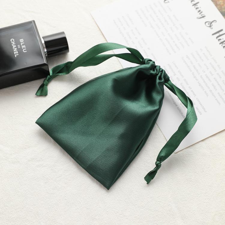 Faux Silk Satin Drawstring Bags Small Jewelry Pouches Reusable Gift Packing Bags