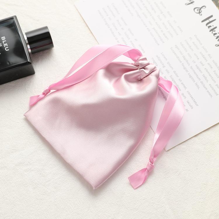 Faux Silk Satin Drawstring Bags Small Jewelry Pouches Reusable Gift Packing Bags