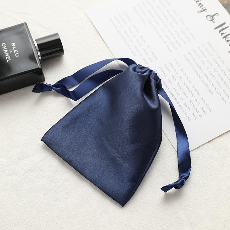 Faux Silk Satin Drawstring Bags Small Jewelry Pouches Reusable Gift Packing Bags