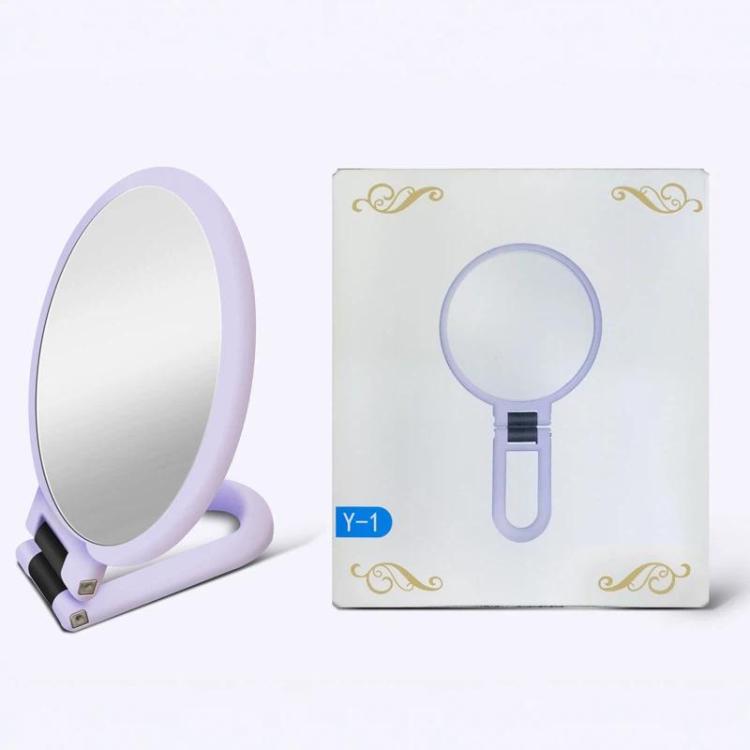 15X 12cm Double Sided Magnifying Makeup Mirror with Handle Folding Pedestal Mirror Portable Travel Vanity Mirror