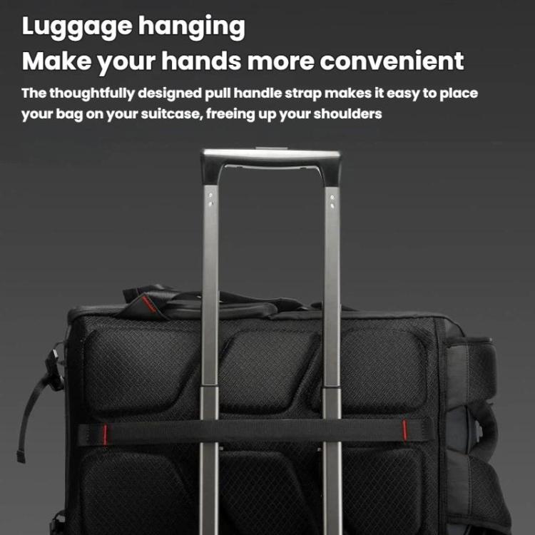 BANGE XJ325 Men Large Capacity Commuter Dual Use Backpack Multifunctional Photography Storage Bag For DSLR Cameras - Black