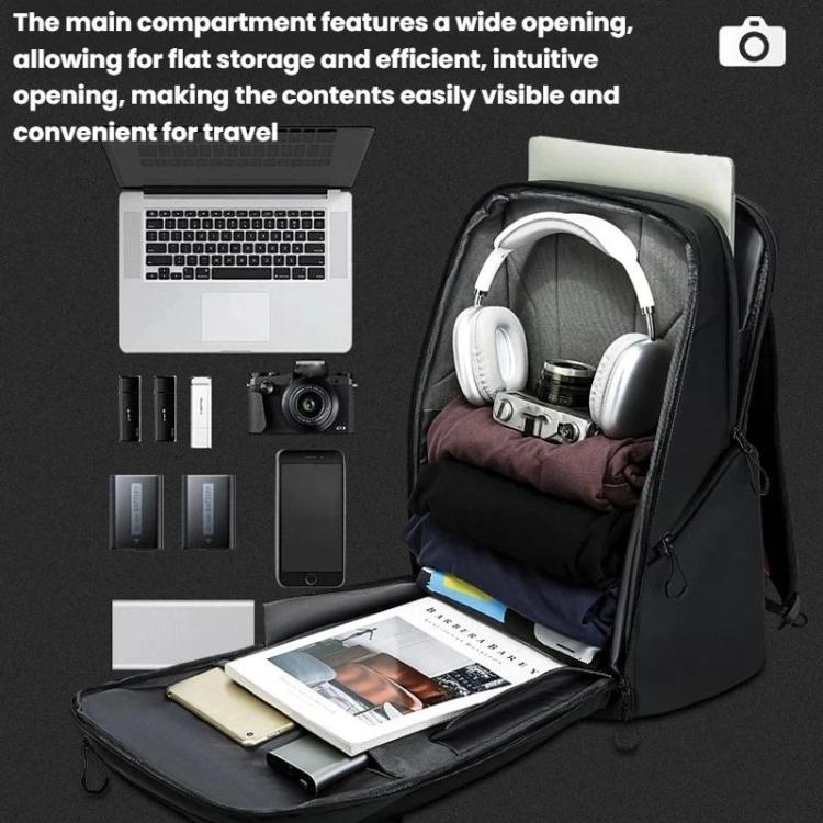 BANGE XJ325 Men Large Capacity Commuter Dual Use Backpack Multifunctional Photography Storage Bag For DSLR Cameras - Black