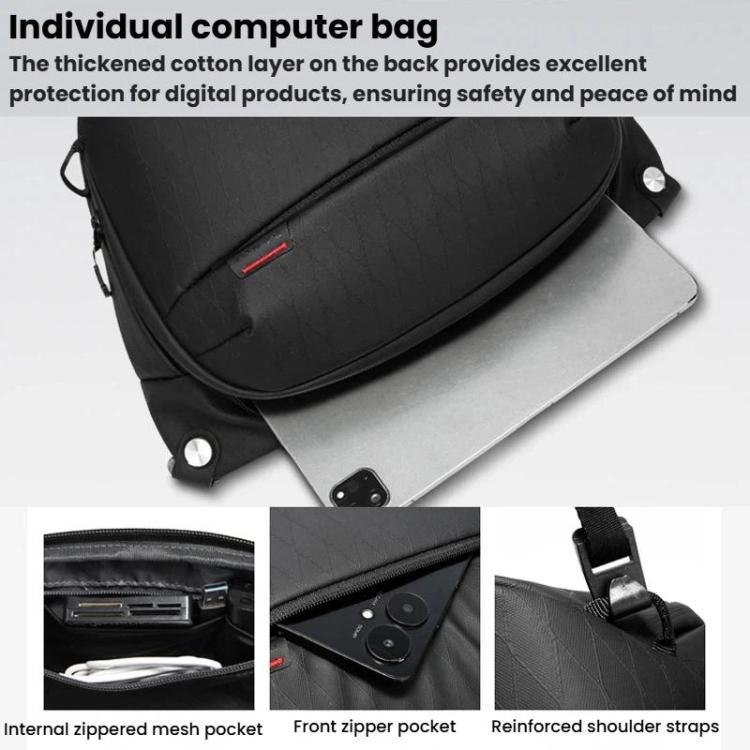 BANGE XJ328 Men DSLR Camera Storage Bag Portable Travel Multi-Functional Crossbody Bag - Black