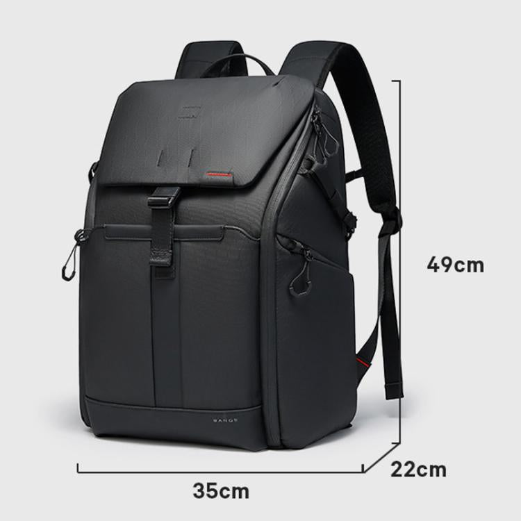BANGE SJ327 Large Capacity Commuter Travel Backpack Shock-Resistant Laptop Camera Bag - Black