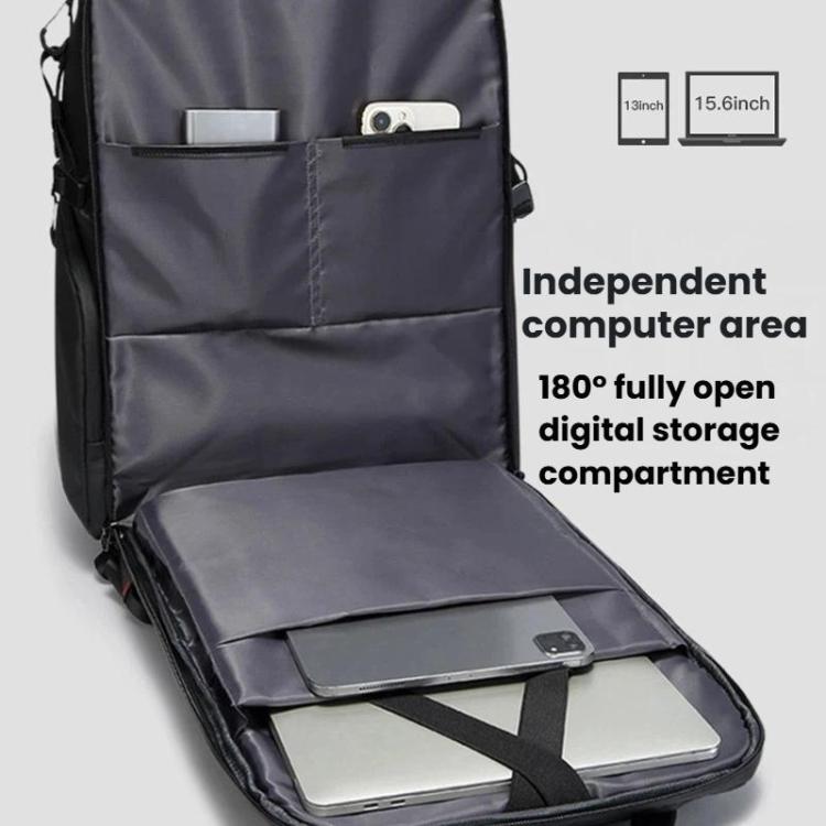 BANGE SJ327 Large Capacity Commuter Travel Backpack Shock-Resistant Laptop Camera Bag - Black