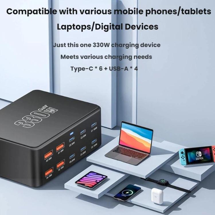 330W GaN Super Fast Charging Multi-Port Charger - Kor Plug