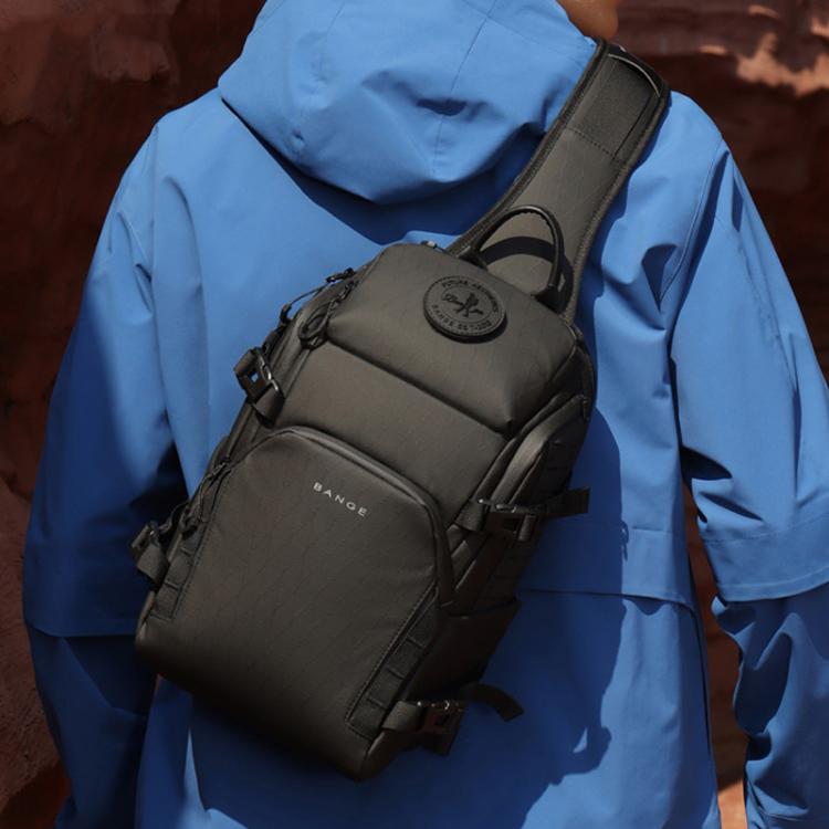 BANGE FW-231 Outdoor Cycling Chest Pack Men Multifunctional Durable Large-Capacity Crossbody Bag - Black