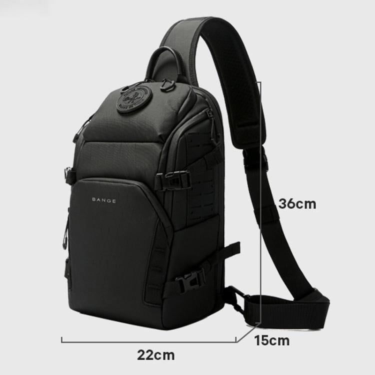 BANGE FW-231 Outdoor Cycling Chest Pack Men Multifunctional Durable Large-Capacity Crossbody Bag - Black