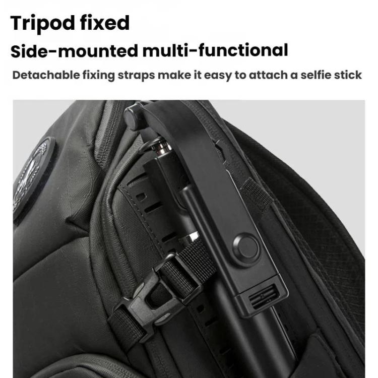 BANGE FW-231 Outdoor Cycling Chest Pack Men Multifunctional Durable Large-Capacity Crossbody Bag - Black