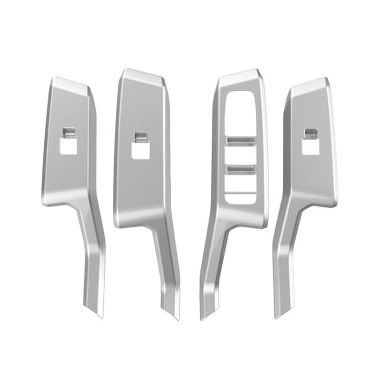 4pcs / Set For Toyota RAV4 / Wildlander Car Window Switch Panel Decorative Sticker RHD Silver