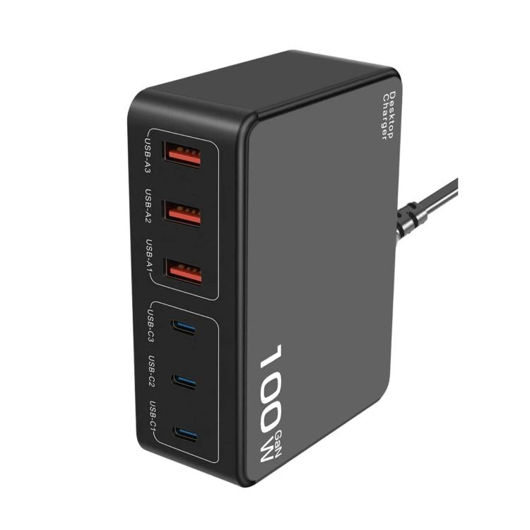 100W High-Power PD Fast Charging USB Multi-Port Charger - Kor Plug