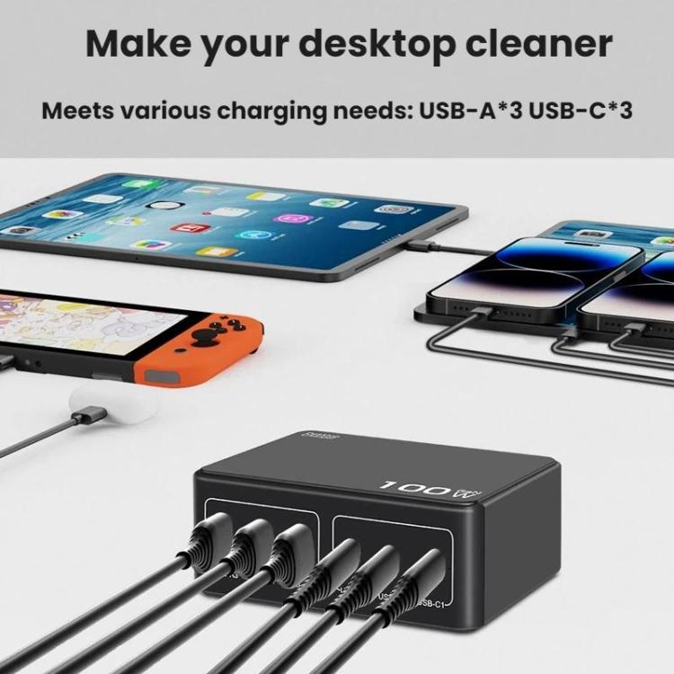 100W High-Power PD Fast Charging USB Multi-Port Charger