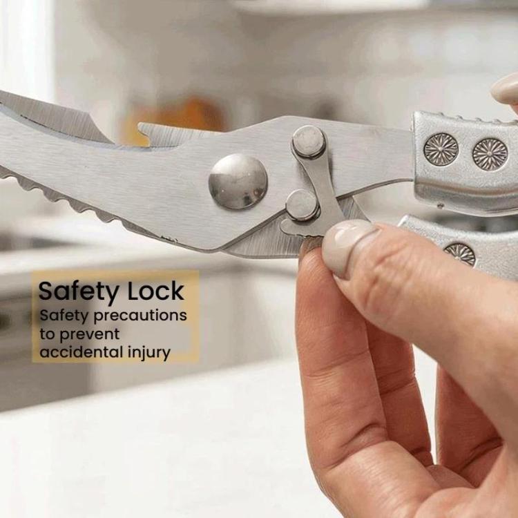 LsCook High Hardness Stainless Steel Heavy-Duty Chicken Bone Scissors Multi-Functional Kitchen Shears for Home Use - Boxed