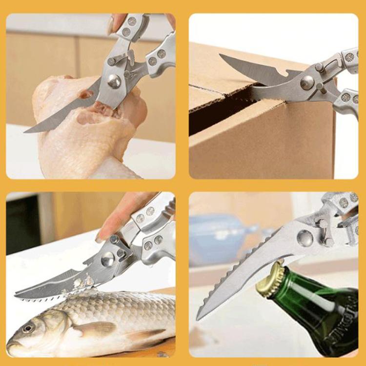 LsCook High Hardness Stainless Steel Heavy-Duty Chicken Bone Scissors Multi-Functional Kitchen Shears for Home Use - Boxed