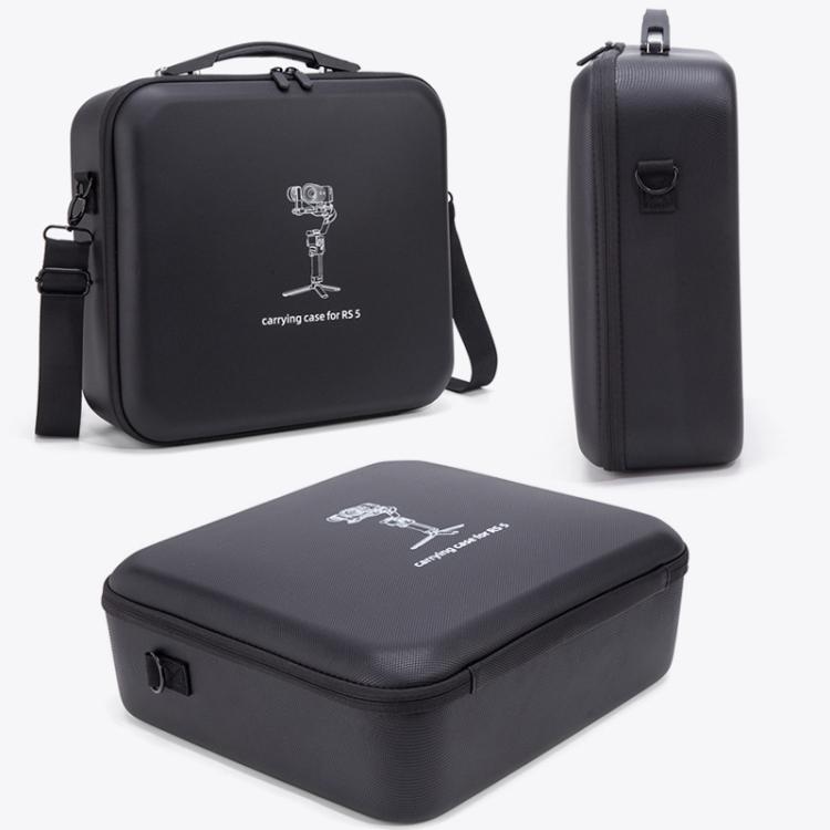 For DJI Ronin RS 5 Hard Carrying Case Gimbal Travel Protective Storage Bag Handheld Crossbody Bag - Black