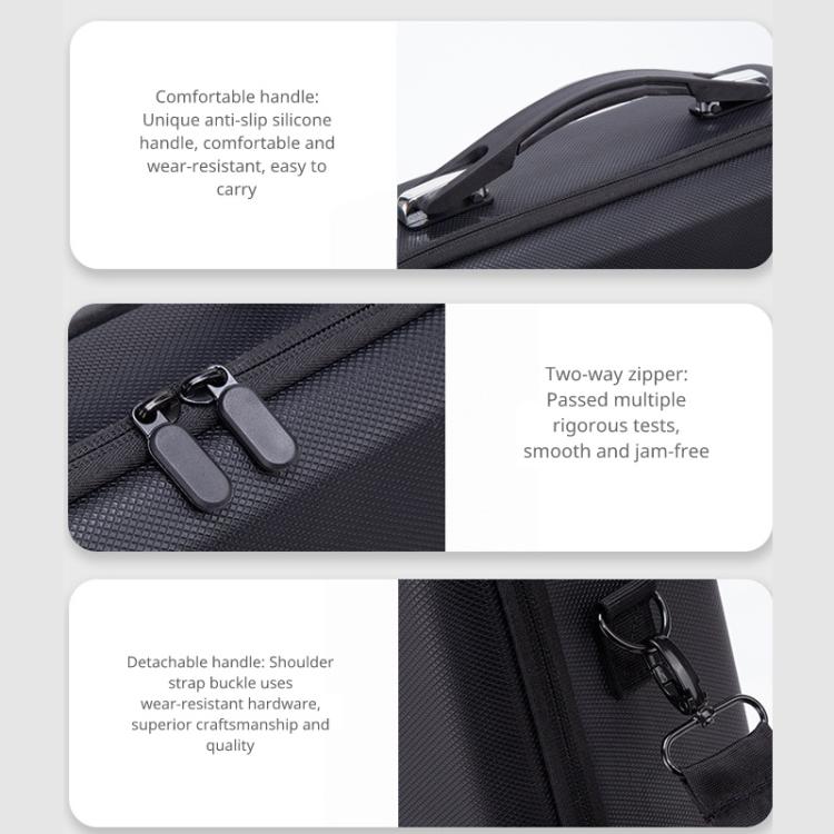 For DJI Ronin RS 5 Hard Carrying Case Gimbal Travel Protective Storage Bag Handheld Crossbody Bag - Black
