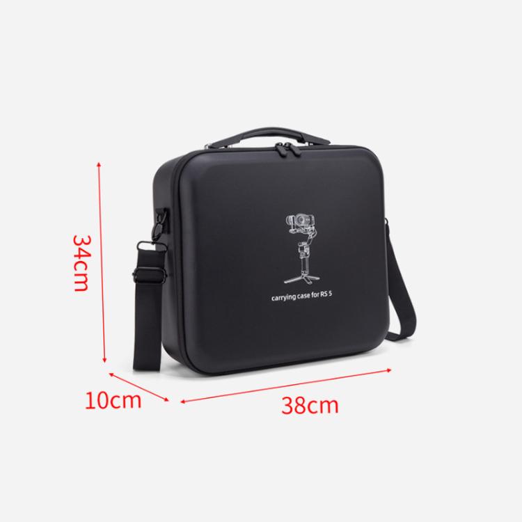 For DJI Ronin RS 5 Hard Carrying Case Gimbal Travel Protective Storage Bag Handheld Crossbody Bag - Black
