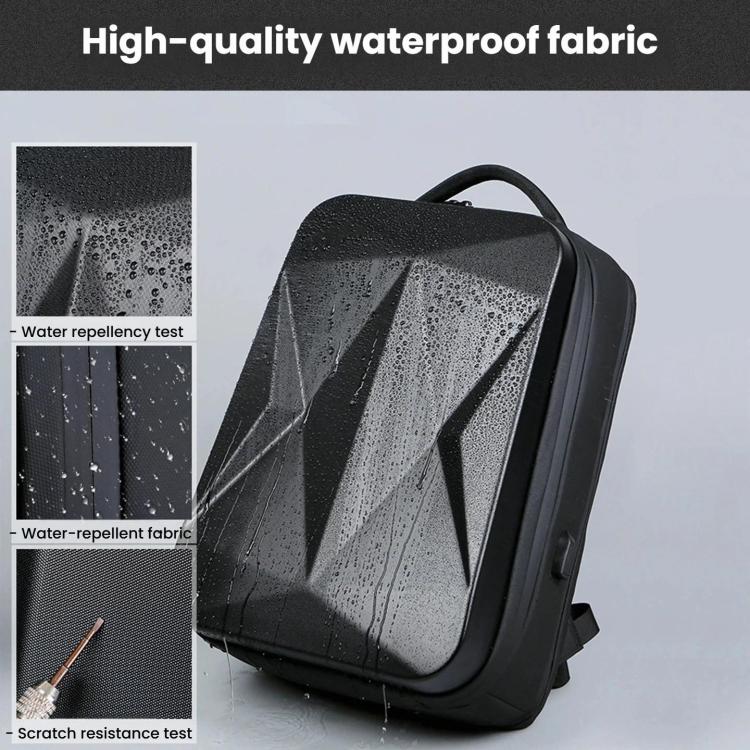 For DJI Avata 360 Hard Shell Backpack Waterproof Carrying Case For N3 Goggles/RC 2 Controller With 17-Inch Laptop Compartment - Black