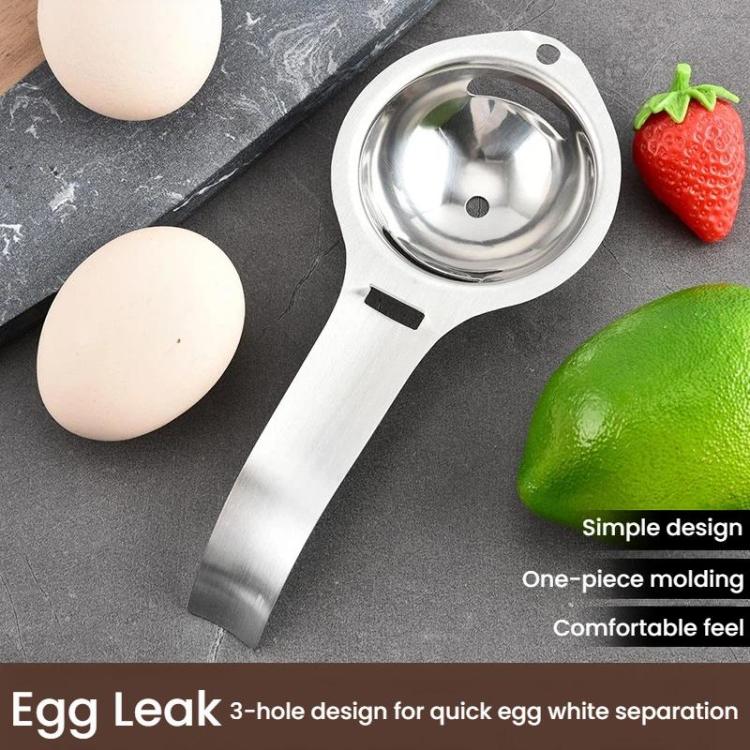 LsCook 304 Steel Long Handle Egg Yolk White Separator Home Baking Egg Liquid Strainer