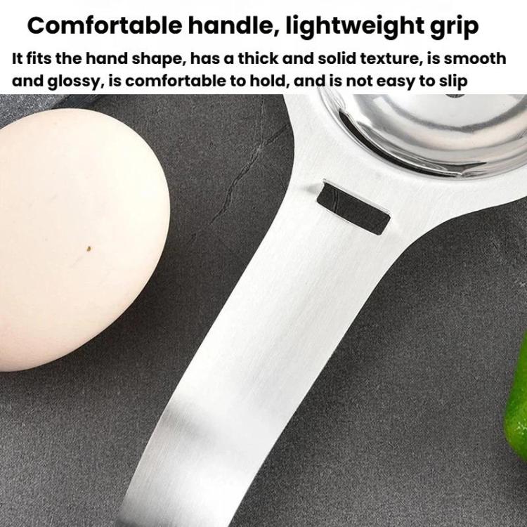 LsCook 304 Steel Long Handle Egg Yolk White Separator Home Baking Egg Liquid Strainer