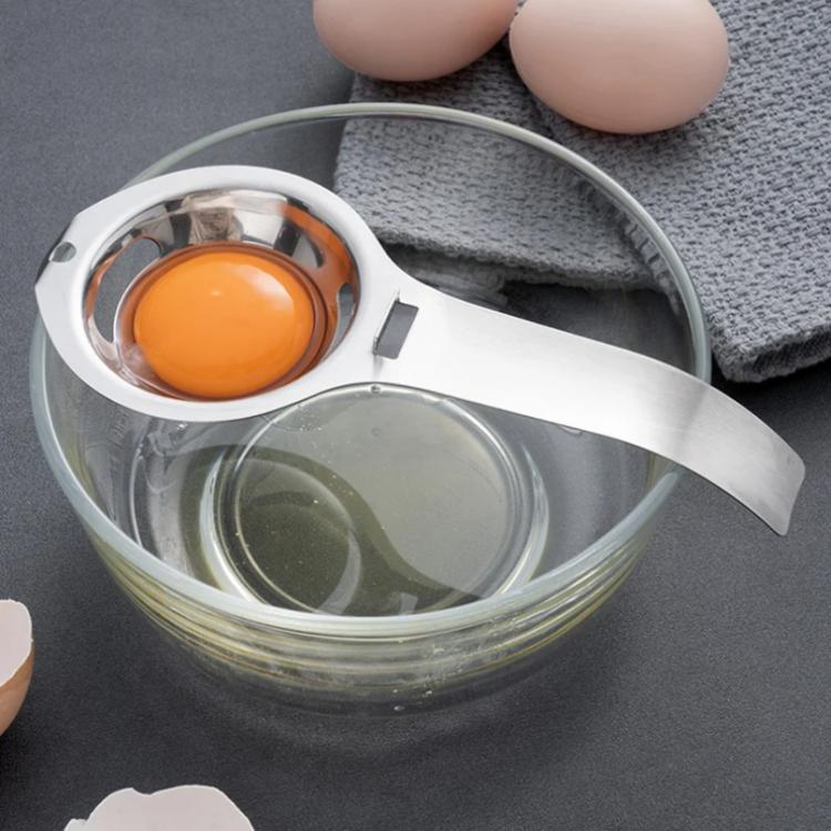 LsCook 304 Steel Long Handle Egg Yolk White Separator Home Baking Egg Liquid Strainer