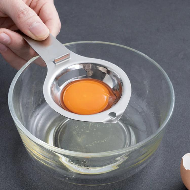 LsCook 304 Steel Long Handle Egg Yolk White Separator Home Baking Egg Liquid Strainer