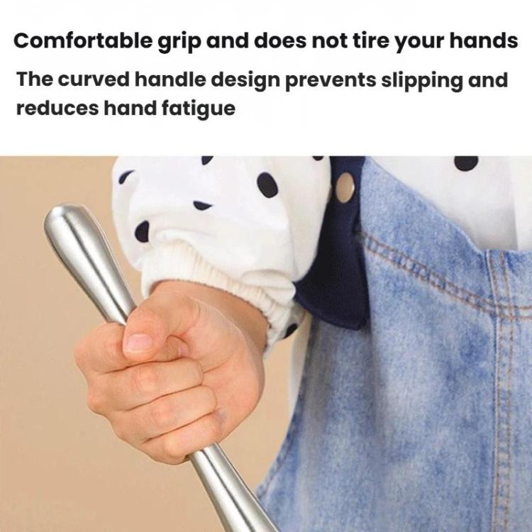 LsCook 30cm Slim Waist Satin Finish 304 Stainless Steel All-Metal Ice Crushing Cocktail Stirring Stick Fruit Lemon Muddler