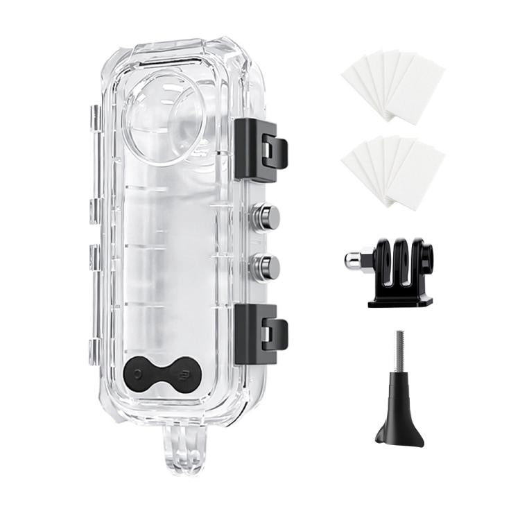 For Insta360 X5 Invisible Dive Case 45M/147ft Waterproof Underwater Housing Shell With Seamless 360 Degree Stitching PC Lens