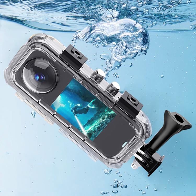 For Insta360 X5 Invisible Dive Case 45M/147ft Waterproof Underwater Housing Shell With Seamless 360 Degree Stitching PC Lens