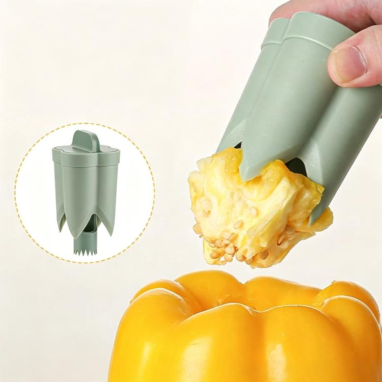 LsCook 3pcs /Box ABS Plastic Corer Pitting Tool Chili Seeder - Green Boxed