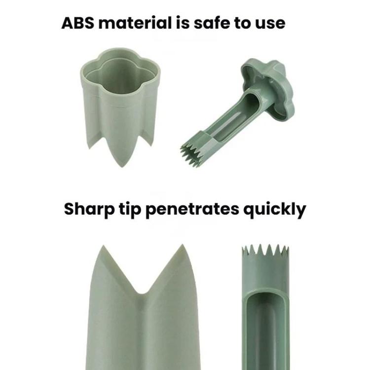 LsCook 3pcs /Box ABS Plastic Corer Pitting Tool Chili Seeder - Green Boxed