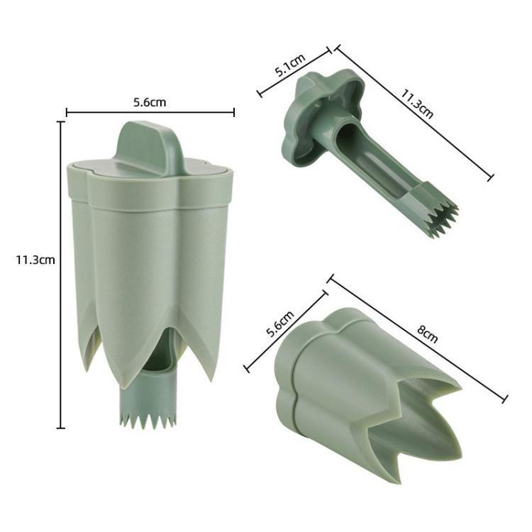 LsCook 3pcs /Box ABS Plastic Corer Pitting Tool Chili Seeder - Green Boxed