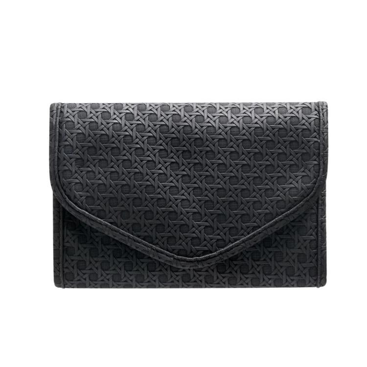 Foldable Portable Travel & Home Jewelry Storage Bag Leather Storage Pouch For Necklaces & Earrings, Spec: Large Black