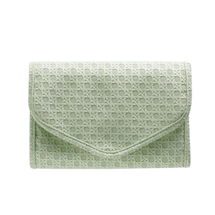 Foldable Portable Travel & Home Jewelry Storage Bag Leather Storage Pouch For Necklaces & Earrings, Spec: Large Green