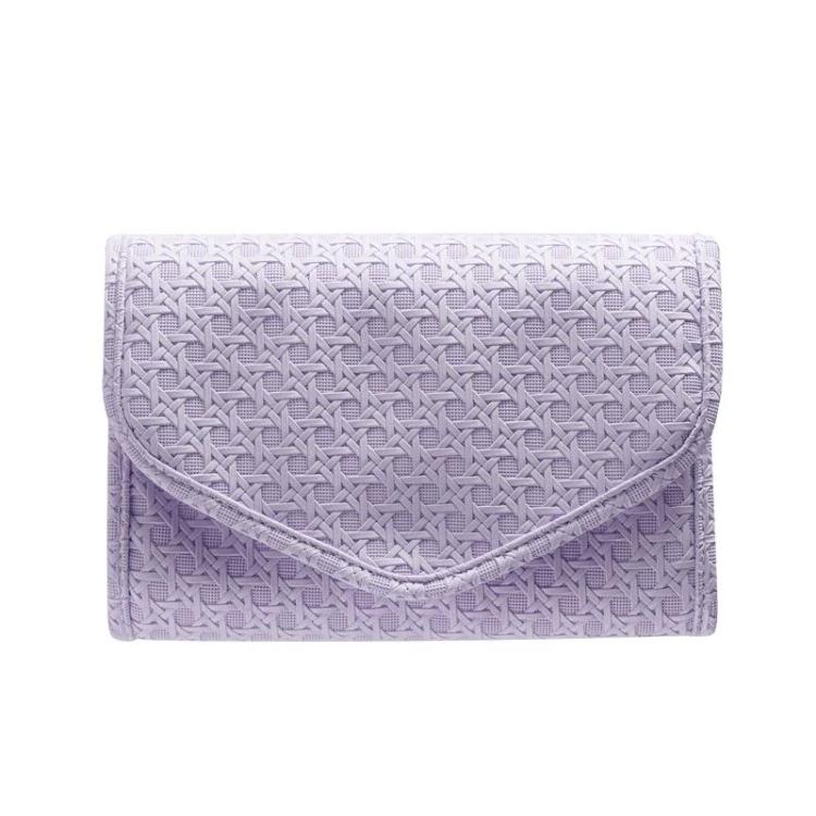 Foldable Portable Travel & Home Jewelry Storage Bag Leather Storage Pouch For Necklaces & Earrings, Spec: Large Purple