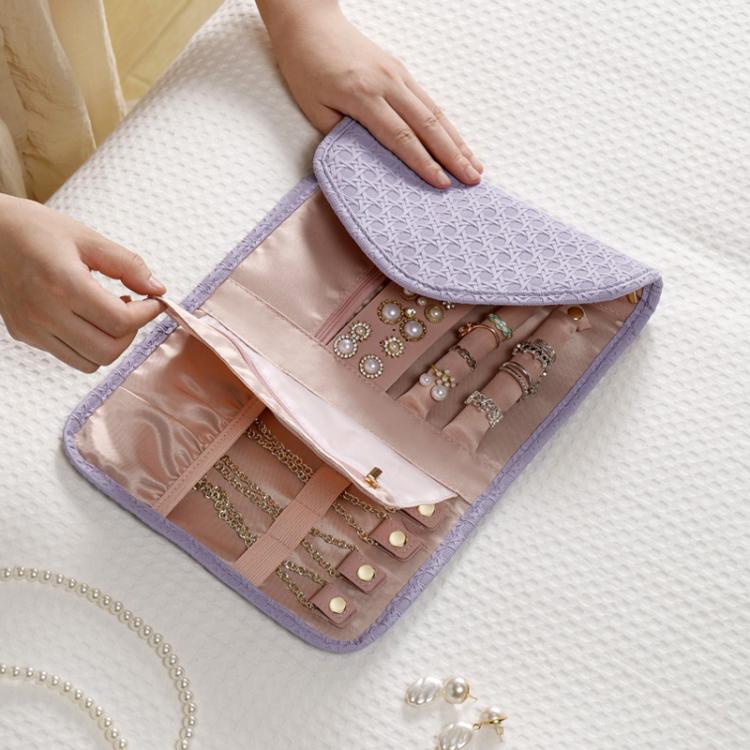 Foldable Portable Travel & Home Jewelry Storage Bag Leather Storage Pouch For Necklaces & Earrings, Spec: Small Black
