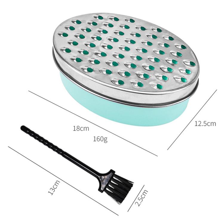 LsCook Kitchen Stainless Steel Grater Multi-Functional Vegetable Slicer with Storage Container, Spec: Black Container+2 Grating Discs+Brush