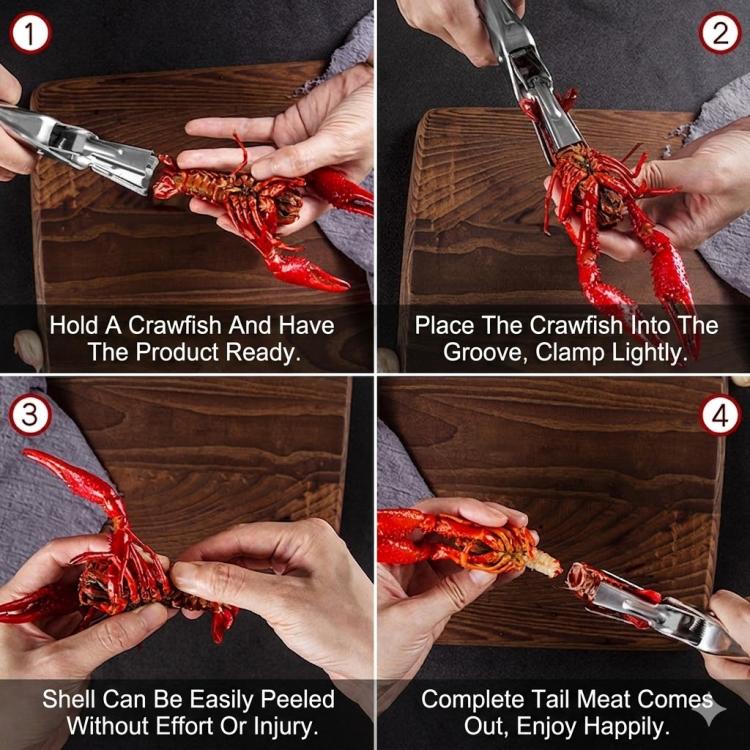 LsCook Stainless Steel Lobster Cracker Lobster Shelling Tool - Colorful Box