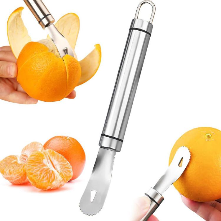LsCook 304 Stainless Steel Orange Peeler Fruit Peeling Tool - Bagged