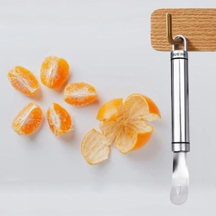 LsCook 304 Stainless Steel Orange Peeler Fruit Peeling Tool - Bagged