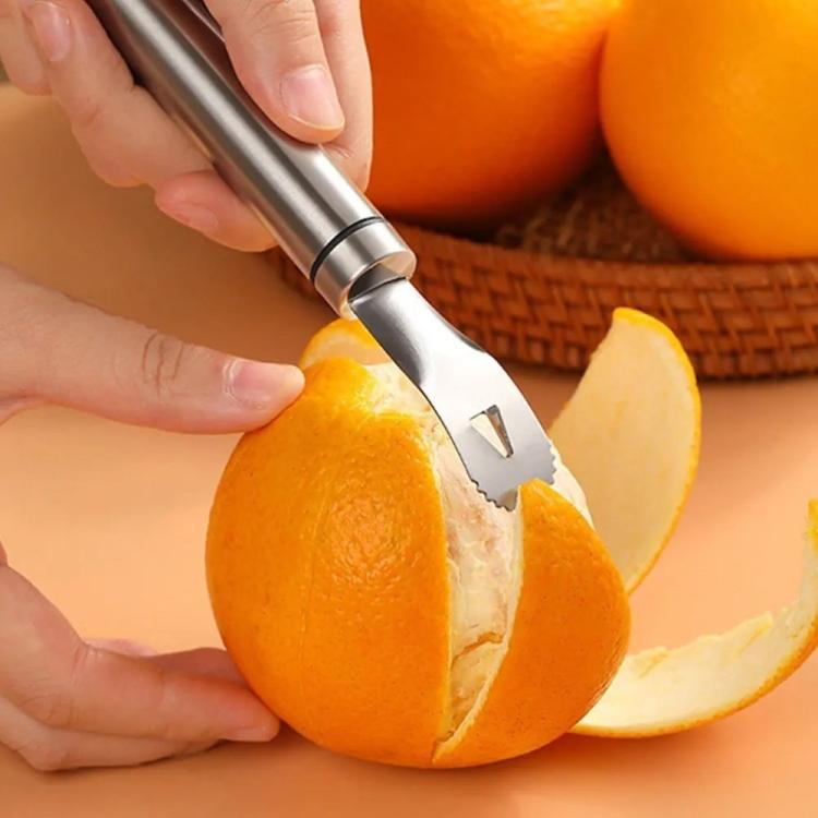 LsCook 304 Stainless Steel Orange Peeler Fruit Peeling Tool - Bagged