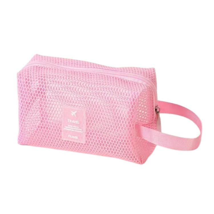 Mesh Multi-Functional Cosmetic Bag Large-Capacity Travel Makeup Storage Bag, Spec: Octopus Pink