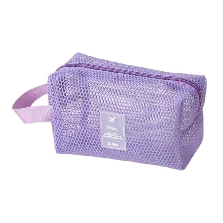 Mesh Multi-Functional Cosmetic Bag Large-Capacity Travel Makeup Storage Bag, Spec: Octopus Purple