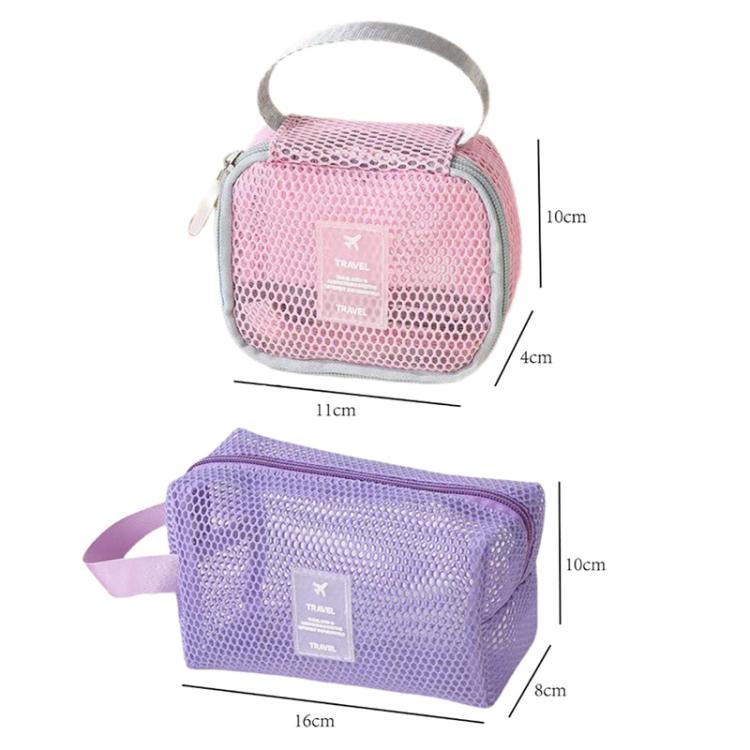 Mesh Multi-Functional Cosmetic Bag Large-Capacity Travel Makeup Storage Bag, Spec: Octopus Pink