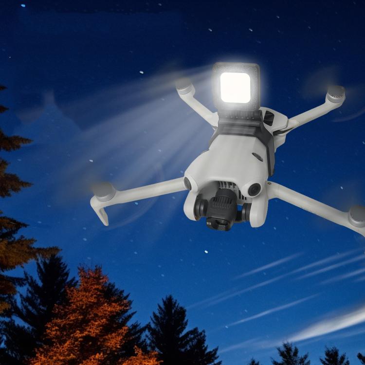 For DJI Mini 4 Pro Ultra Bright Night Flight Light 180-degree Adjustable LED Searchlight with 3 Light Modes - Black