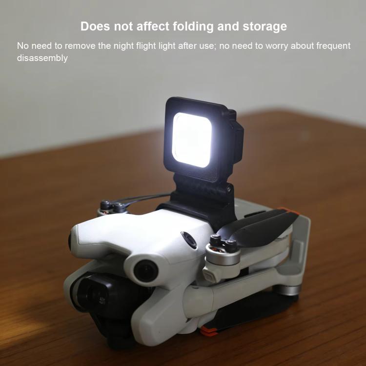 For DJI Mini 4 Pro Ultra Bright Night Flight Light 180-degree Adjustable LED Searchlight with 3 Light Modes - Black