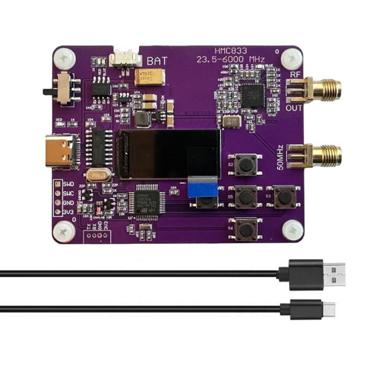 23.5MHz-6000MHz Button-operated RF Signal Generator With OLED Screen Display HMC833 - 6G