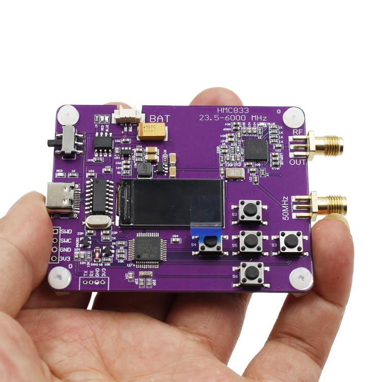 23.5MHz-6000MHz Button-operated RF Signal Generator With OLED Screen Display HMC833 - 6G